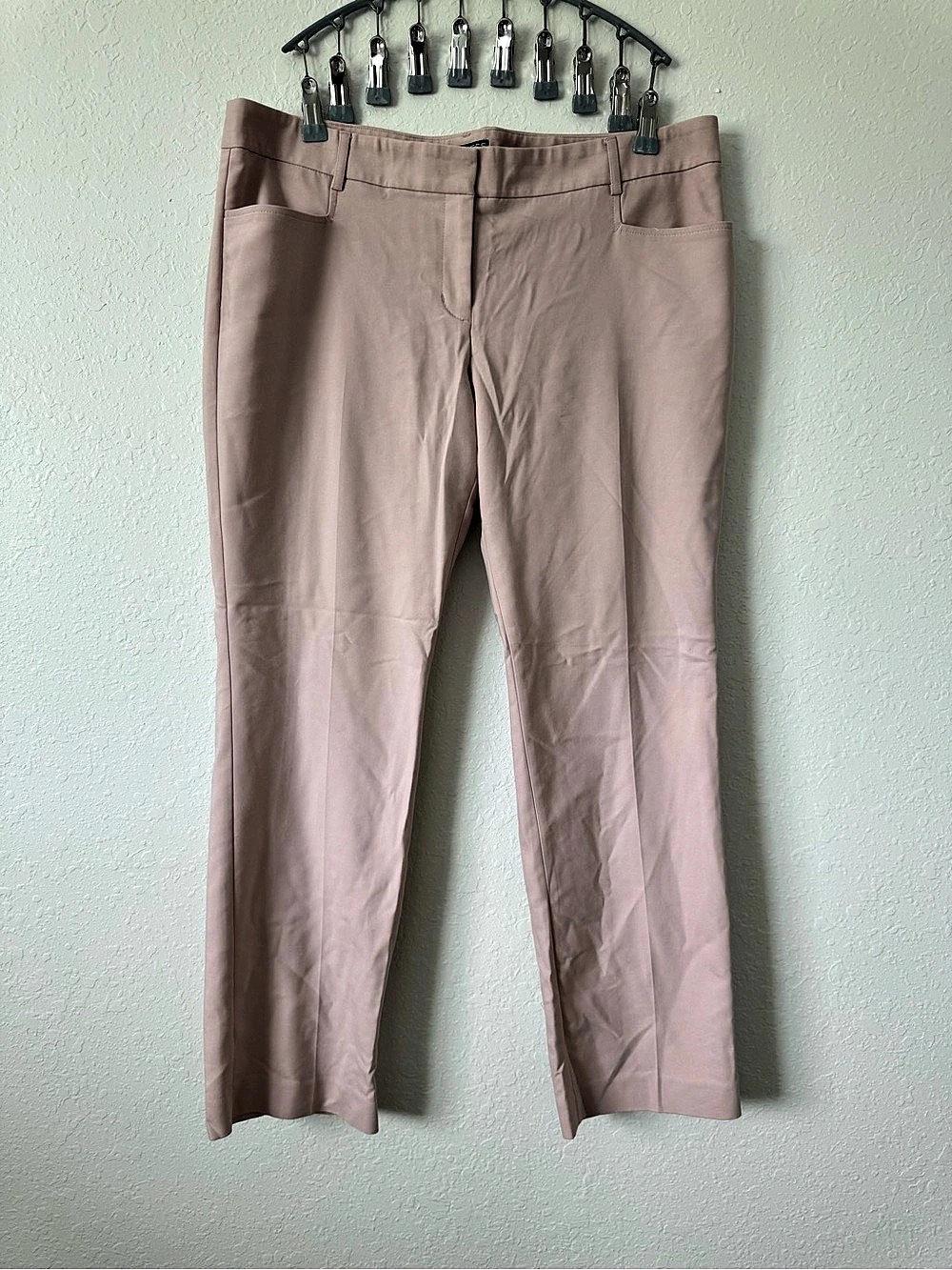 Express Columnist Mid Rise Pant Straight Leg Pants Pink 14R